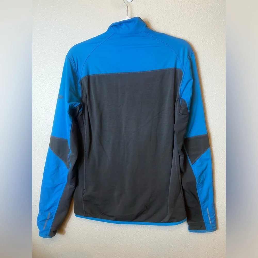 Icebreaker Merinoloft Blue and Grey Long Sleeve Zip Jacket Size Men’s S